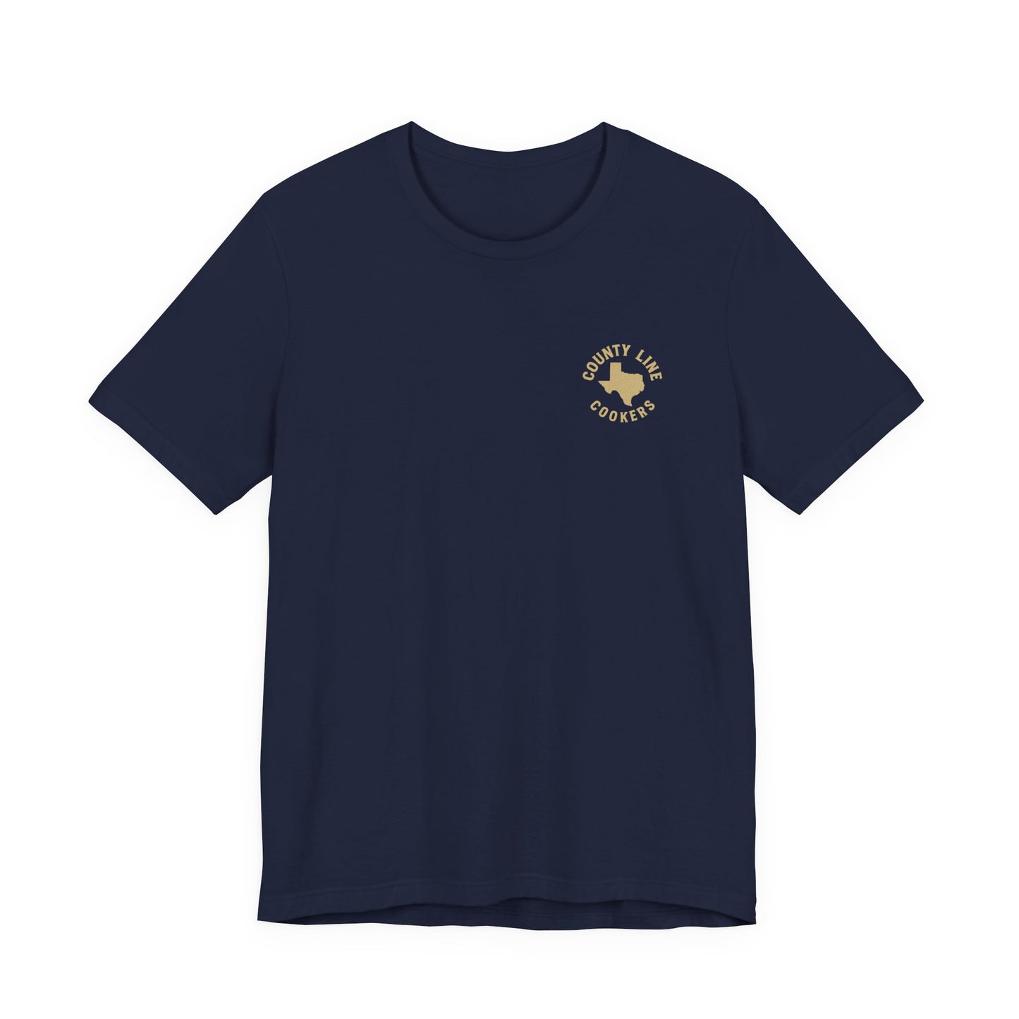 Navy Home of Space Dust & Slab Sauce County Line Cookers t-shirt