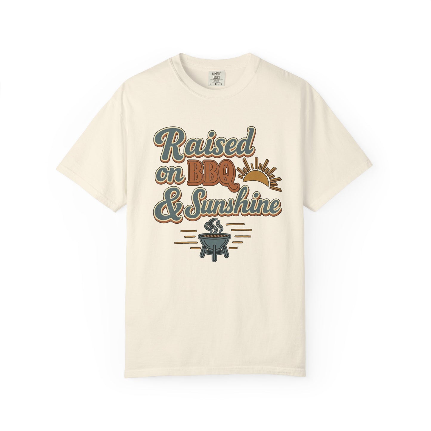 Ivory Raised on BBQ and Sunshine vintage graphic t-shirt