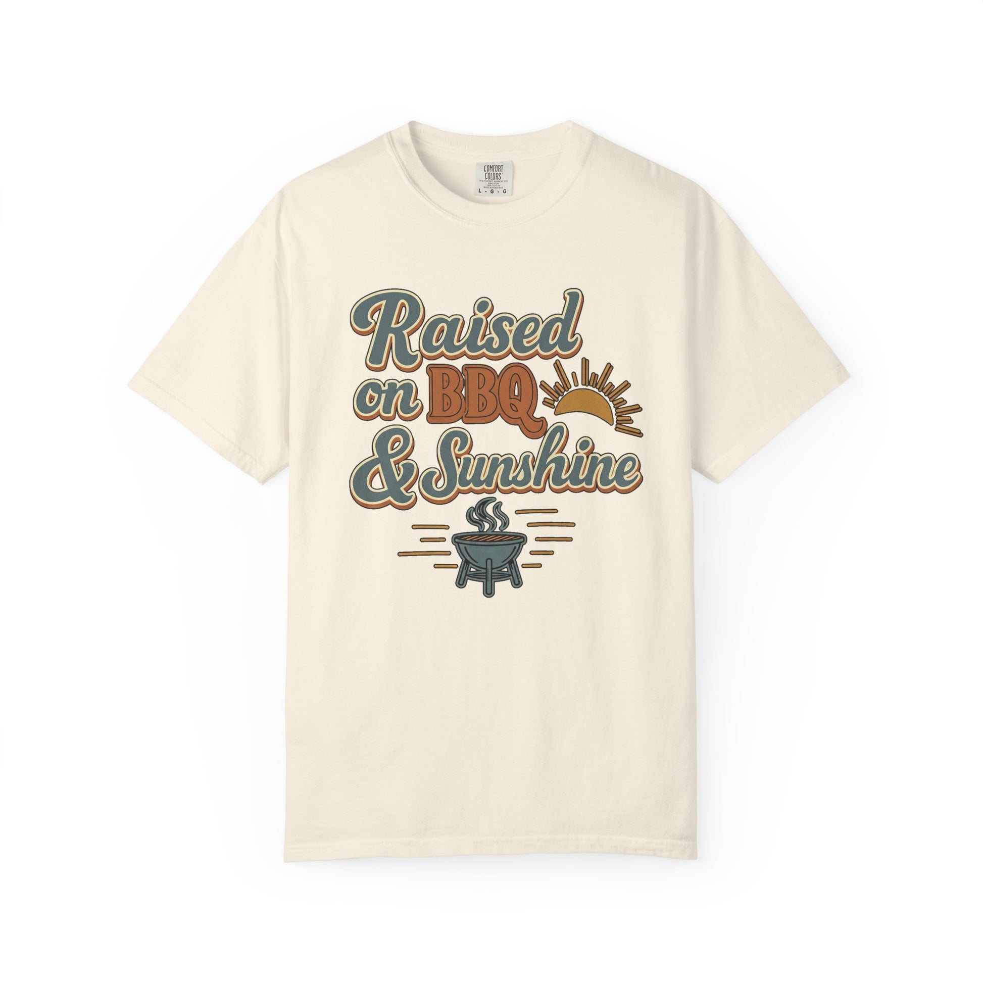 Ivory Raised on BBQ and Sunshine vintage graphic t-shirt