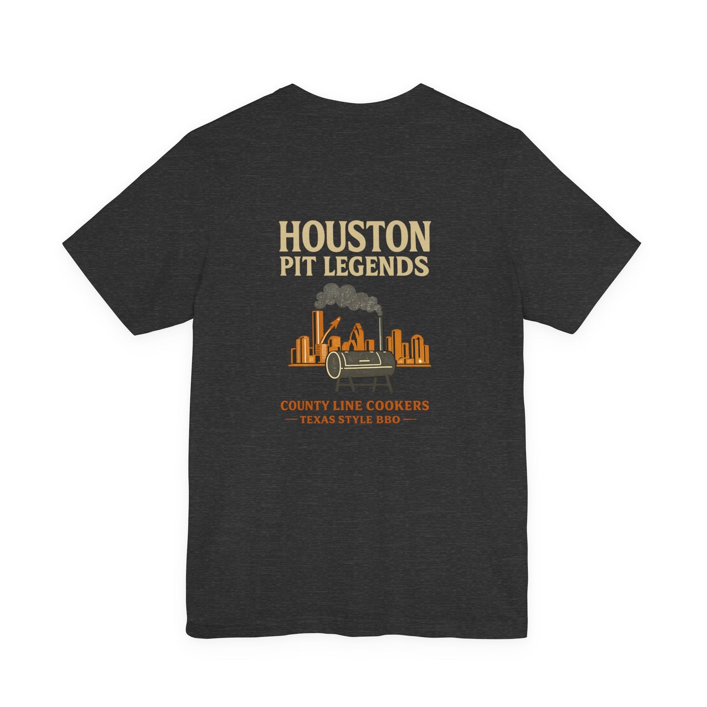 Houston Pit Legends Bella+Canvas 3001 t-shirt in dark heather gray
