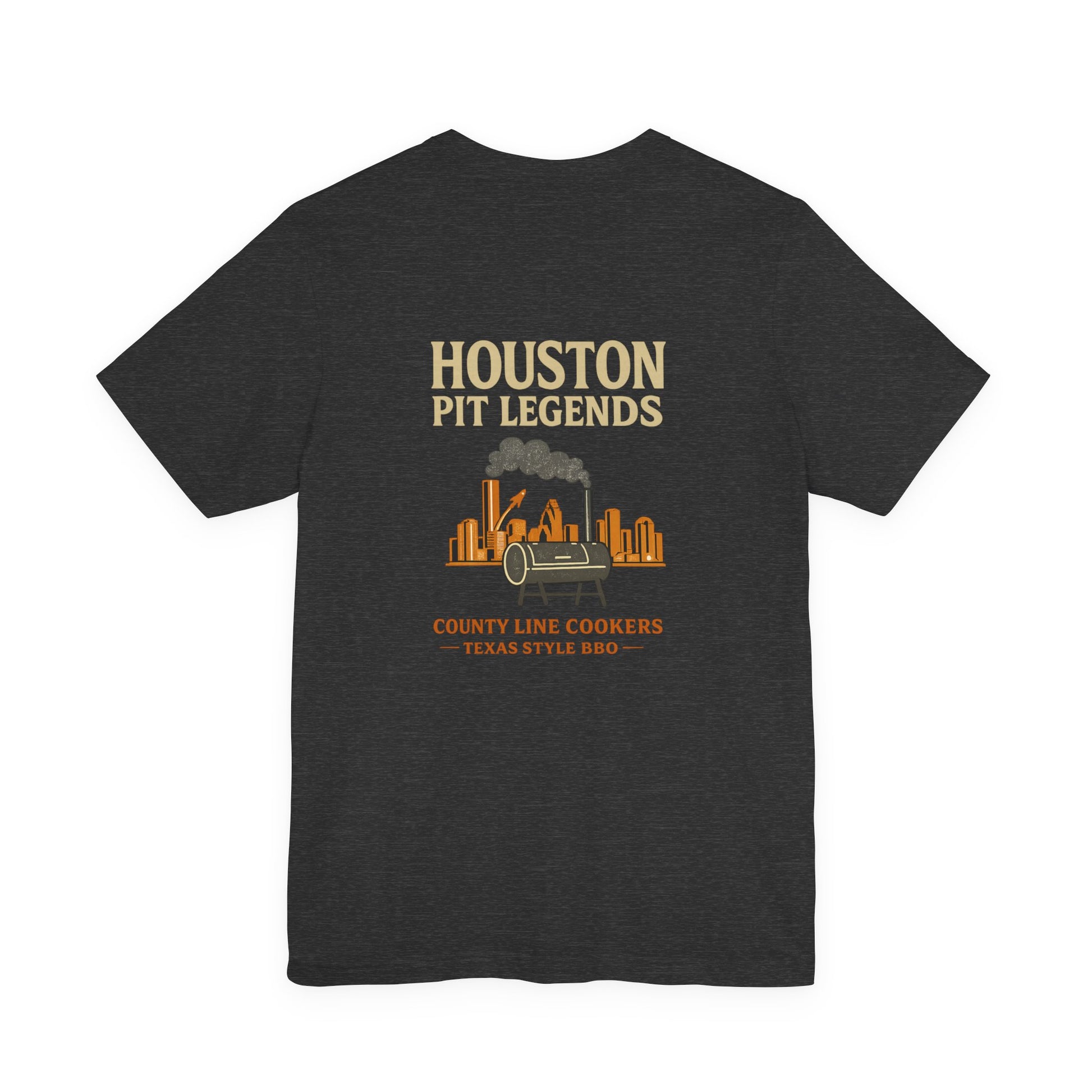 Houston Pit Legends Bella+Canvas 3001 t-shirt in dark heather gray