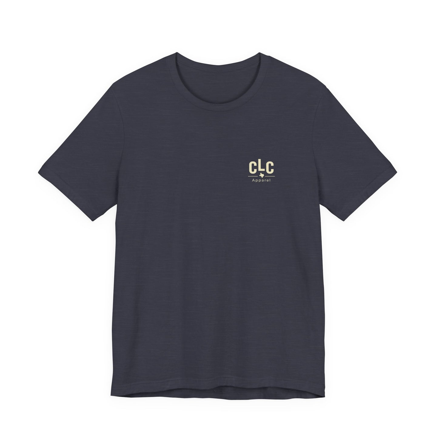 I Like My Meat Low & Slow BBQ shirt in heather midnight navy, unisex Bella+Canvas 3001 Texas barbecue tee
