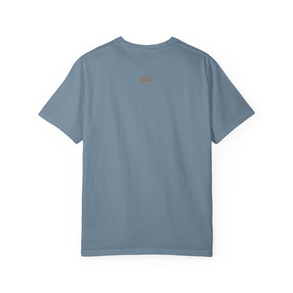 Ice blue Raised on BBQ and Sunshine retro graphic tee