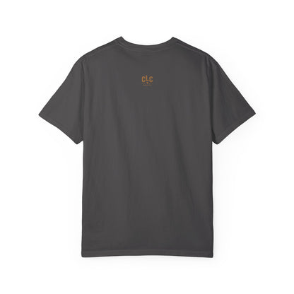 Graphite Raised on BBQ and Sunshine BBQ t-shirt by County Line Cookers