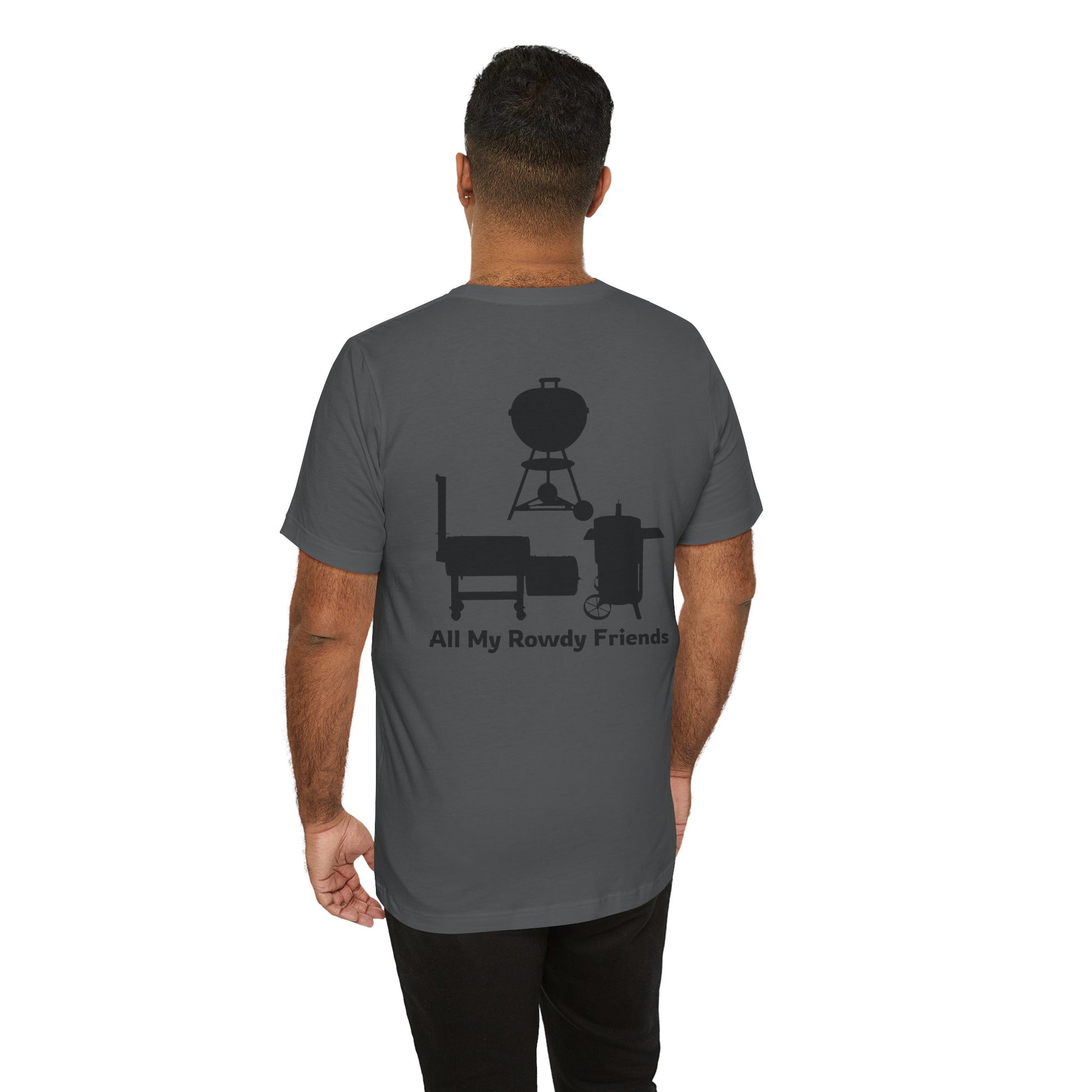 Asphalt gray All My Rowdy Friends vintage smoker t-shirt