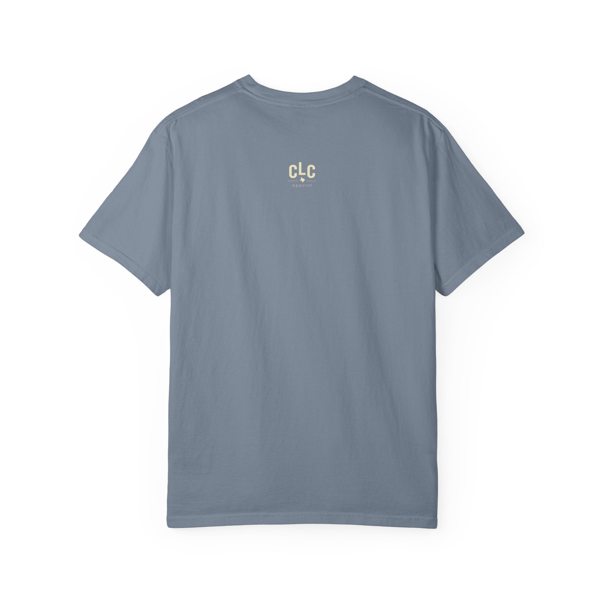Wood-Smoked & Whiskey-Soaked Comfort Colors tee in Blue Jean