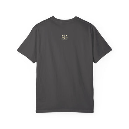 Wood-Smoked & Whiskey-Soaked graphic tee in Graphite, back view