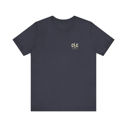 Unisex Bella Canvas 3001 BBQ t-shirt showing relaxed fit and fabric texture