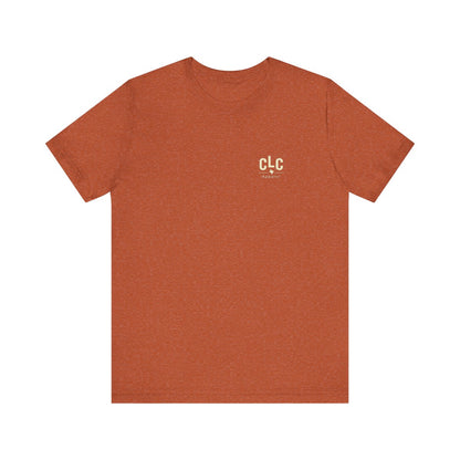 Unisex Bella Canvas 3001 BBQ t-shirt showing relaxed fit and fabric texture