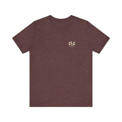 Unisex Bella Canvas 3001 BBQ t-shirt showing relaxed fit and fabric texture
