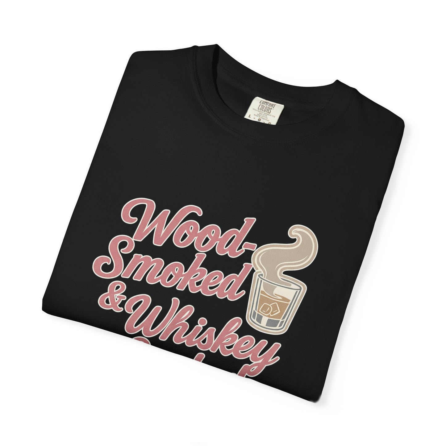 Wood-Smoked & Whiskey-Soaked t-shirt in Black, unisex fit
