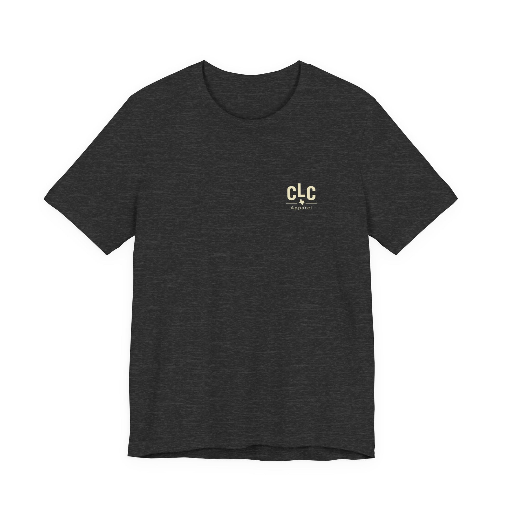 Dark gray heather Smoke ’Em If You Got ’Em BBQ tee with Texas ribs and fire graphic