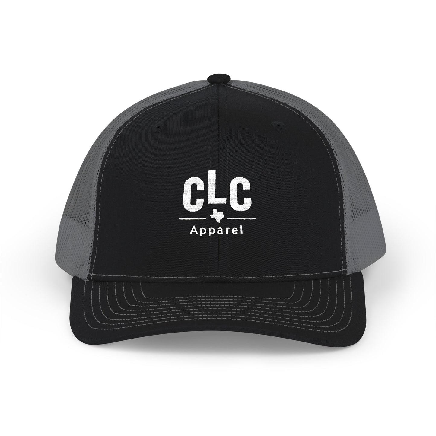 CLC Apparel embroidered BBQ trucker hat in black and charcoal