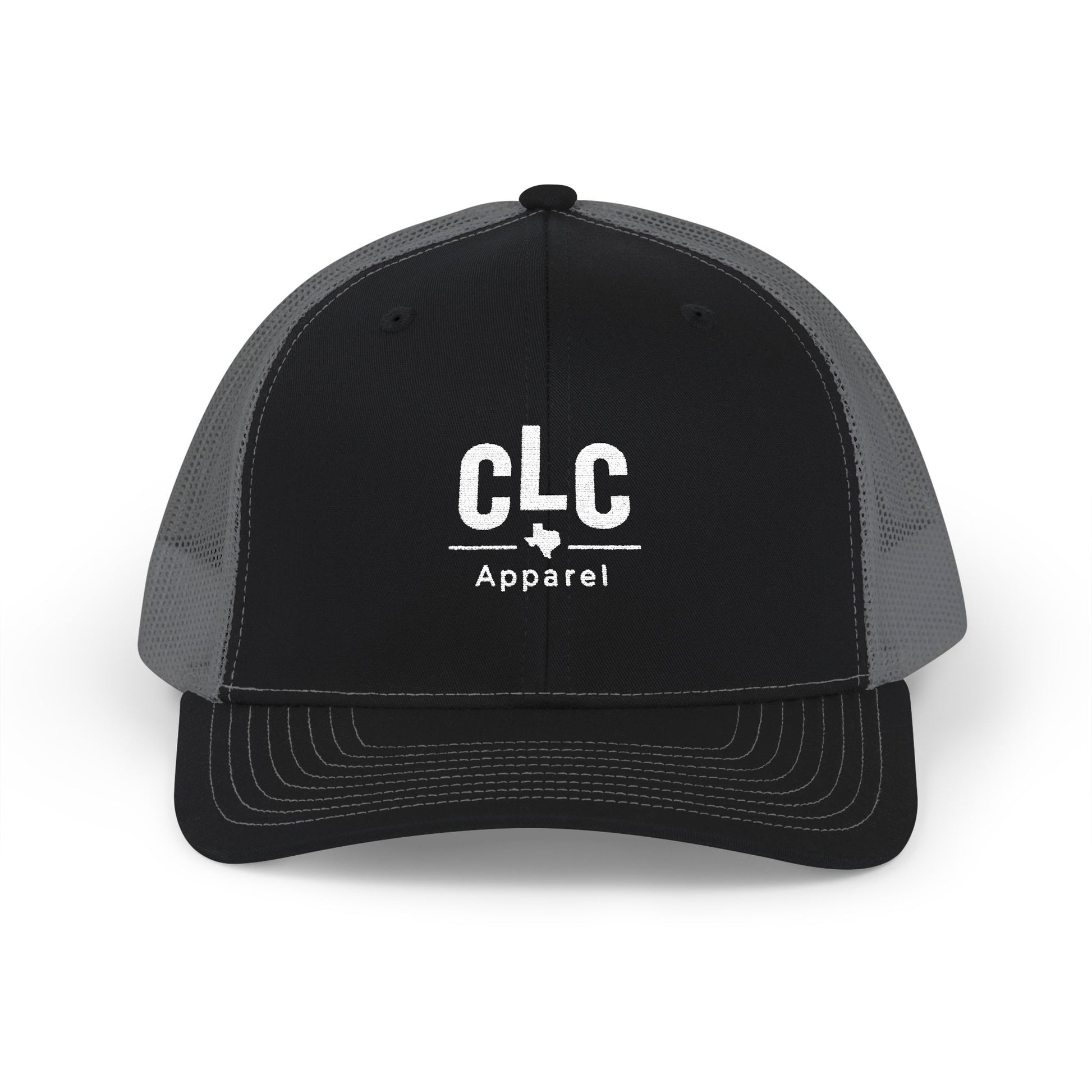 CLC Apparel embroidered BBQ trucker hat in black and charcoal