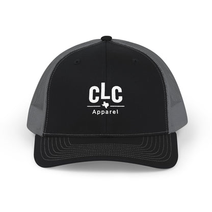 CLC Apparel embroidered BBQ trucker hat in black and charcoal