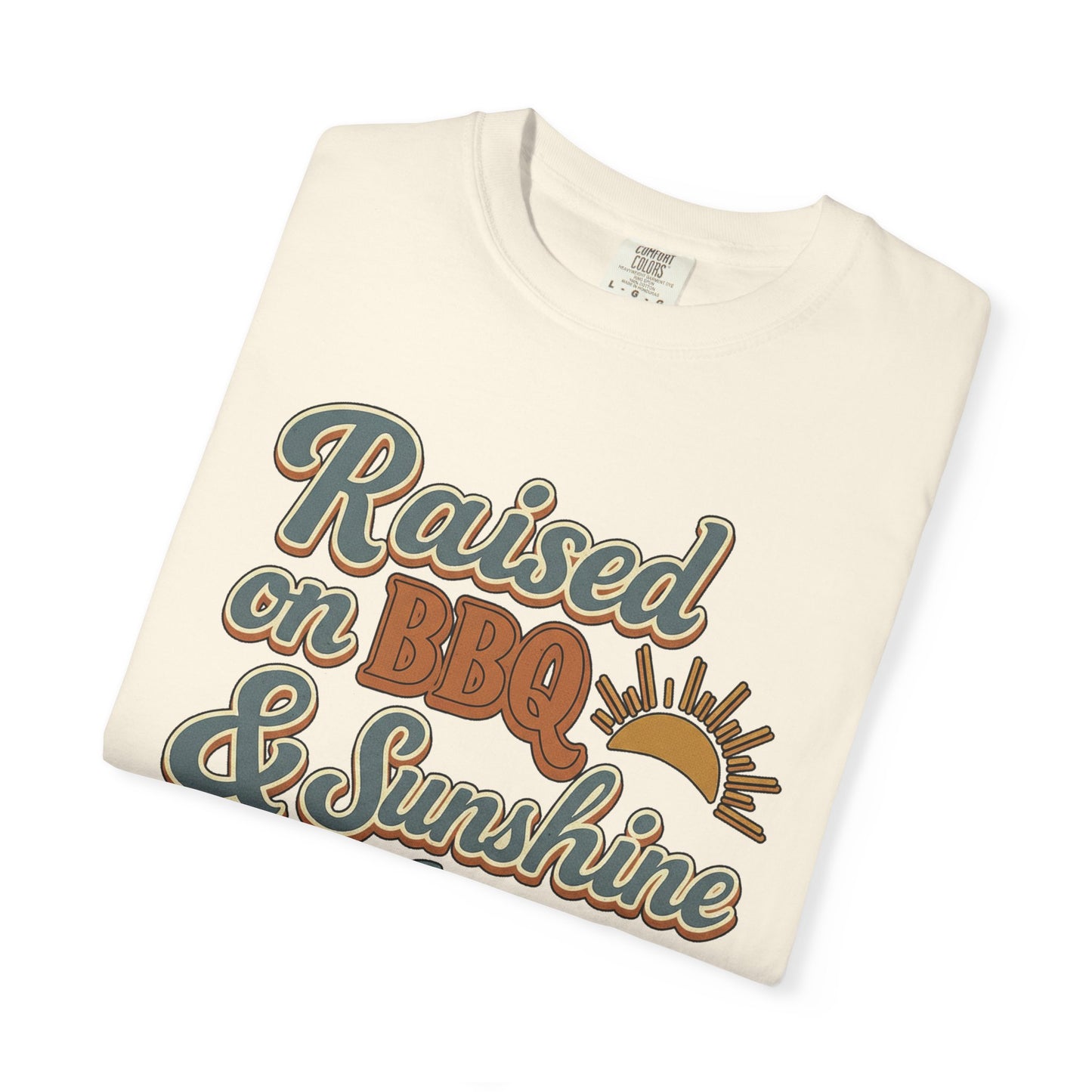 Ivory Raised on BBQ and Sunshine vintage graphic t-shirt