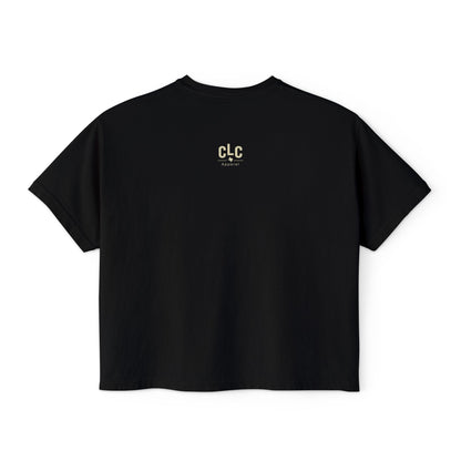 Wood-Smoked & Whiskey-Soaked boxy tee in black with vintage barbecue and whiskey graphic
